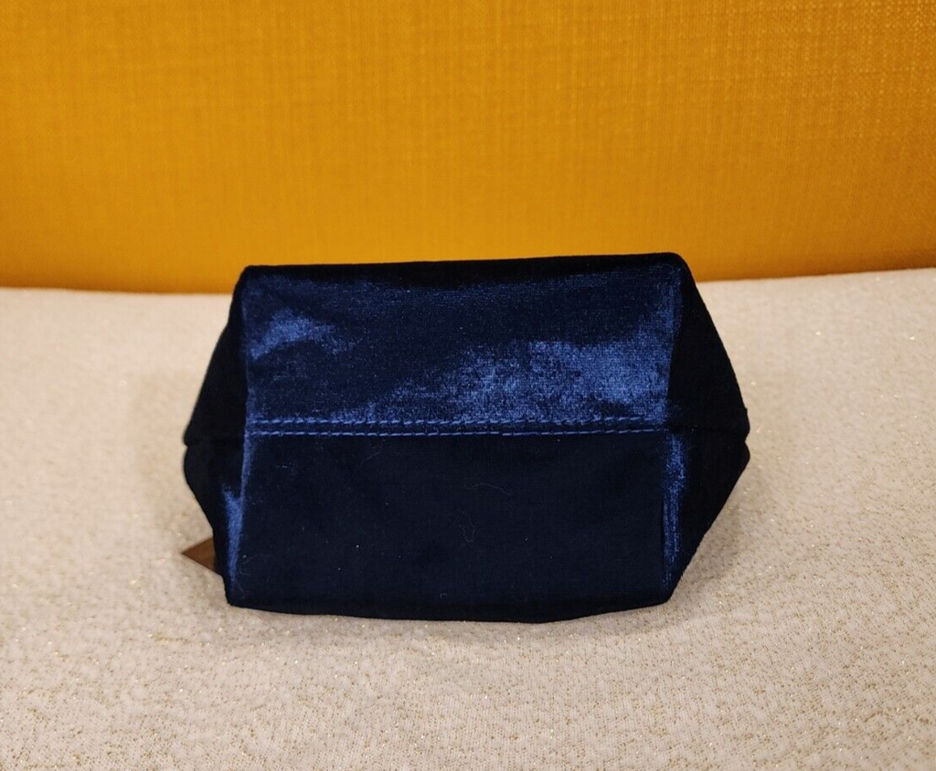 Royal Blue Glitter NGIL Large Cosmetic Travel Pouch