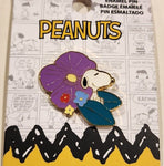 Peanuts Snoopy Purple Flower Enamel Pin