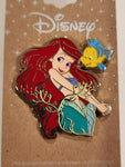 The Little Mermaid Ariel and Flounder Enamel Pin