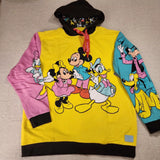 Disney 100 Mickey & Friends Classic Color Block Hoodie Unisex XL