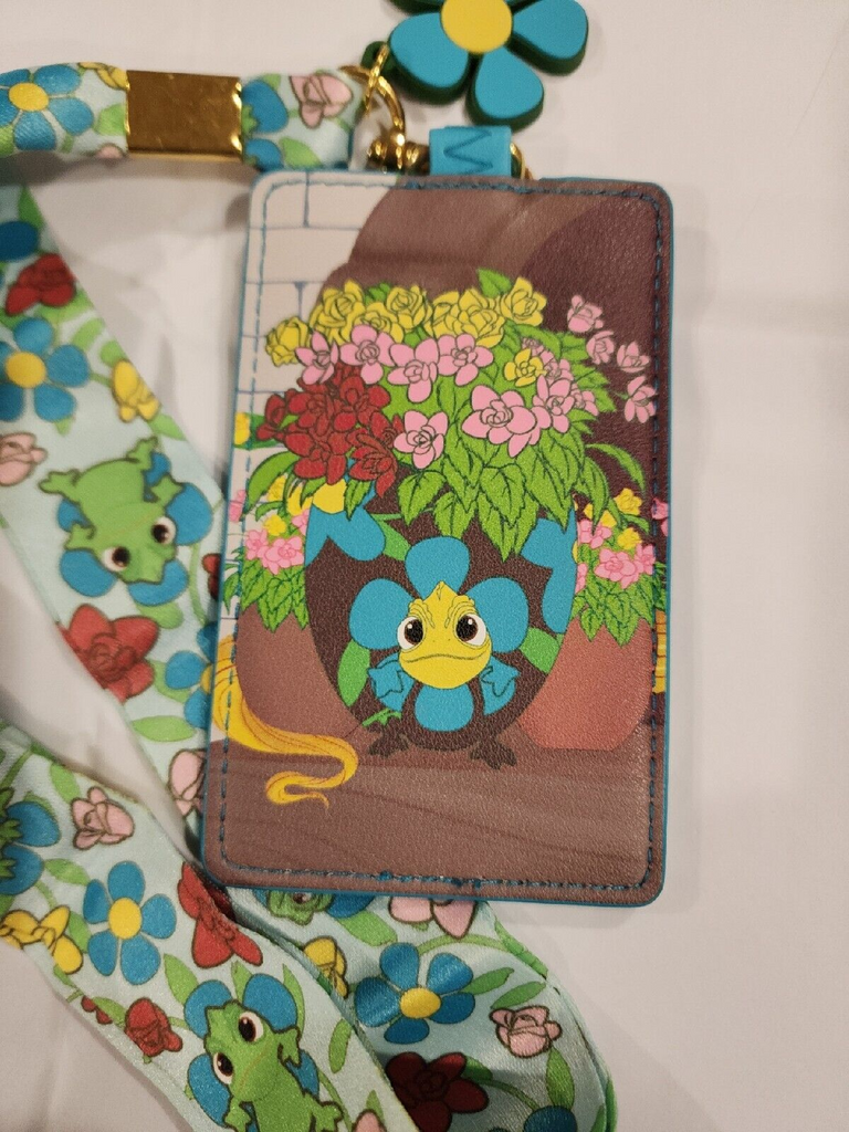 LF Disney Tangled Lenticular Pascal Flowers Enamel Keychain