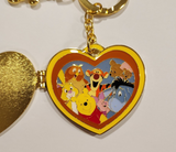 Tigger Heart Locket Winnie the Pooh Keychain Charn Hinged