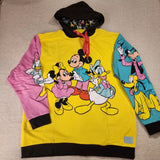 Disney 100 Mickey & Friends Classic Color Block Hoodie Unisex XL