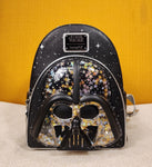 Darth Vader 3D Helmet Star Glitter Confetti Mini Backpack