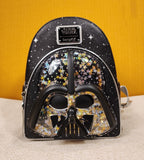 Darth Vader 3D Helmet Star Glitter Confetti Mini Backpack