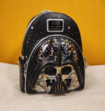 Darth Vader 3D Helmet Star Glitter Confetti Mini Backpack