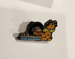 Garfield Nickelodeon Blind Box Enamel Pin 2024 Eating Lasagna Mouth Full Opened