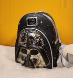 Darth Vader 3D Helmet Star Glitter Confetti Mini Backpack