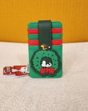 Snoopy And Woodstock Holiday Wreath Cardholder