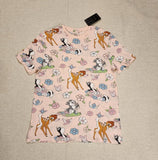 Bambi Flower Thumper Character T Shirt Pink Size M