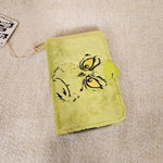 Dr. Seuss The Grinch Furry Plush Cosplay Glow Zip Around Wallet