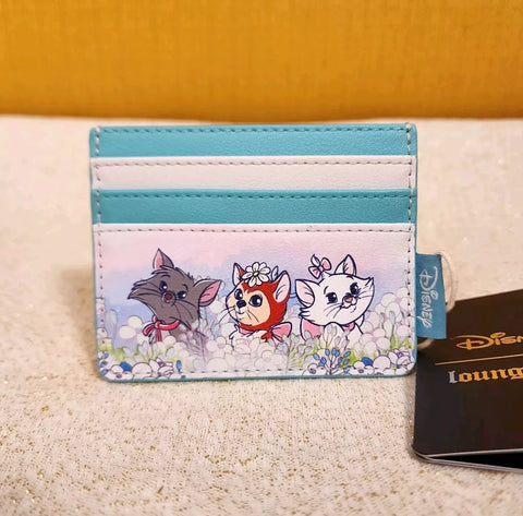 Disney Cats Flower Field Cardholder Wallet