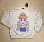 Princess Anime Cinderella Sweatshirt Crewneck Pullover Women M