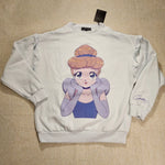 Princess Anime Cinderella Sweatshirt Crewneck Pullover Women M