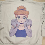 Princess Anime Cinderella Sweatshirt Crewneck Pullover Women M