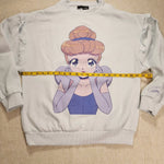 Princess Anime Cinderella Sweatshirt Crewneck Pullover Women M