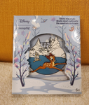 Bambi & Thumper On Ice Skating Sliding 3" Enamel Pin