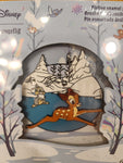 Bambi & Thumper On Ice Skating Sliding 3" Enamel Pin