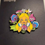 Alice In Wonderland Floral Friends Wild Flowers Bright Pin