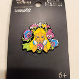 Alice In Wonderland Floral Friends Wild Flowers Bright Pin