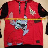 Stitch Devil Scrump Red Hoodie Unisex Size Medium