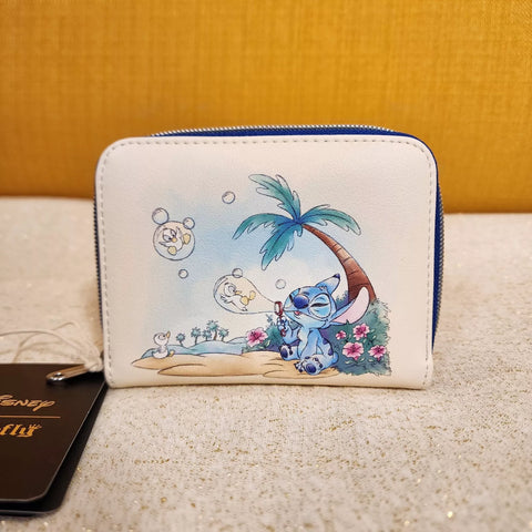 Lilo and Stitch Bubbles Blow Ducks Beach Zip Around Wallet