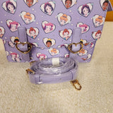 Princess Anime Heart Purple Crossbody Handbag