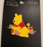 Winnie The Pooh Pooh Bear & Tulips Floral Enamel Pin