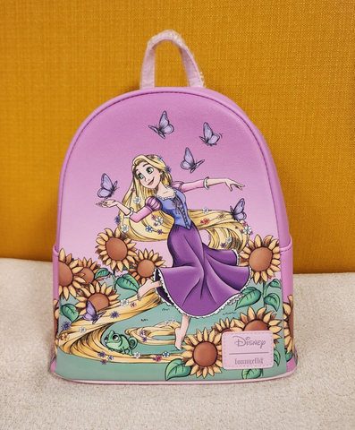 Tangled Sunflower Field Rapunzel Pascal Pink Mini Backpack