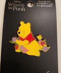 Winnie The Pooh Pooh Bear & Tulips Floral Enamel Pin