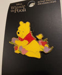 Winnie The Pooh Pooh Bear & Tulips Floral Enamel Pin