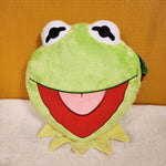 the Muppets Kermit Face Plush Stuffed Throw Pillow