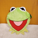 the Muppets Kermit Face Plush Stuffed Throw Pillow