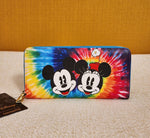 Mickey and Minnie Mouse Tie Dye Rainbow Wallet