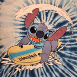 Lilo and Stitch Disneyland Resort Tie Dye Blue Mens XL Stitch Surfing