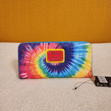 Mickey and Minnie Mouse Tie Dye Rainbow Wallet