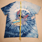 Lilo and Stitch Disneyland Resort Tie Dye Blue Mens XL Stitch Surfing