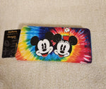 Mickey and Minnie Mouse Tie Dye Rainbow Wallet