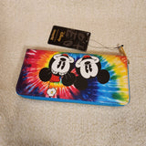 Mickey and Minnie Mouse Tie Dye Rainbow Wallet