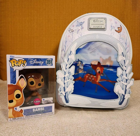 Bambi on Ice Lenticular Mini Backpack Flocked Funko Pop Set