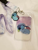 Stitch Sleeping Clouds Lanyard ID Holder