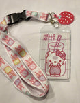 Hello Kitty Strawberry Milk Lanyard