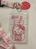 Hello Kitty Strawberry Milk Lanyard