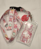 Hello Kitty Strawberry Milk Lanyard