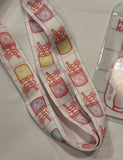 Hello Kitty Strawberry Milk Lanyard