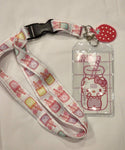 Hello Kitty Strawberry Milk Lanyard