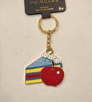 Snow White Princess Cake Slice Enamel Keychain