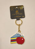 Snow White Princess Cake Slice Enamel Keychain