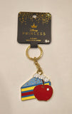 Snow White Princess Cake Slice Enamel Keychain