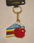 Snow White Princess Cake Slice Enamel Keychain